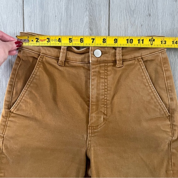 Everlane Cropped Straight Regular Mustard Brown Jean Excellent Condition Size 2 - Picture 11 of 11